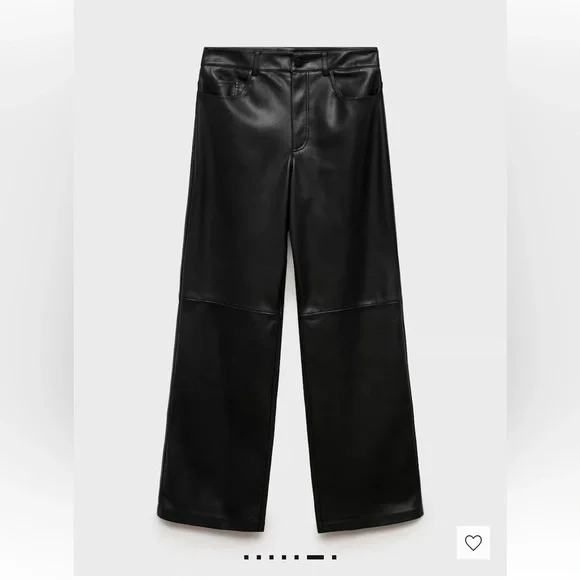MANGO wide leg vegan leather trousers - Picture 8 of 8